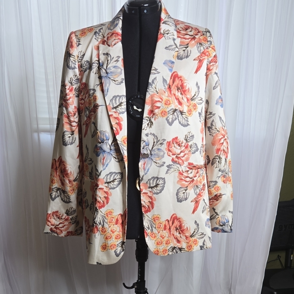 Philosophy Cream Floral Blazer